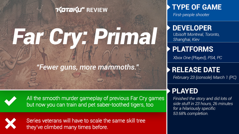 Illustration for article titled Far Cry Primal: The Kotaku Review